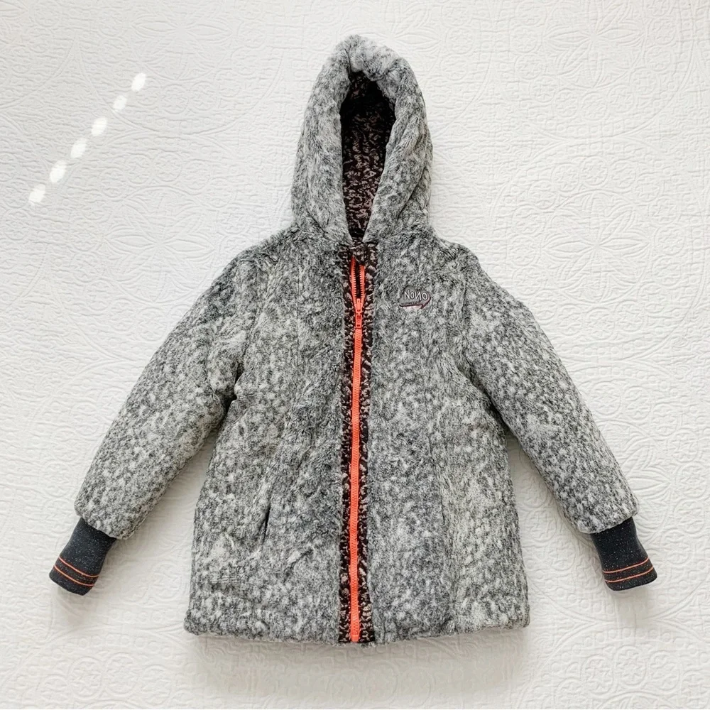 Nono Girls' Faux Fur Reversible Insulated Jacket,‎ 9-10